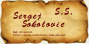 Sergej Sokolović vizit kartica